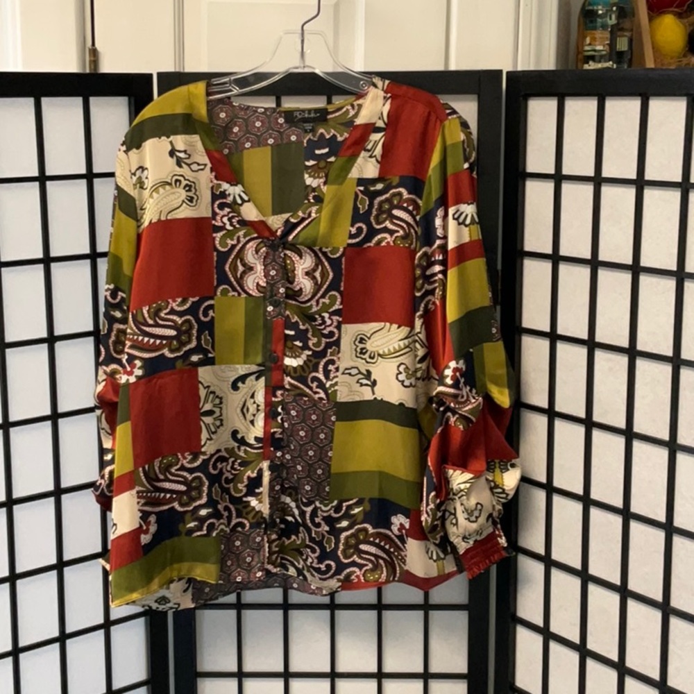 PatchworkLong sleeve top excellent condition
